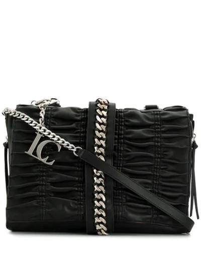 La Carrie Pleated Tote Bag In Black