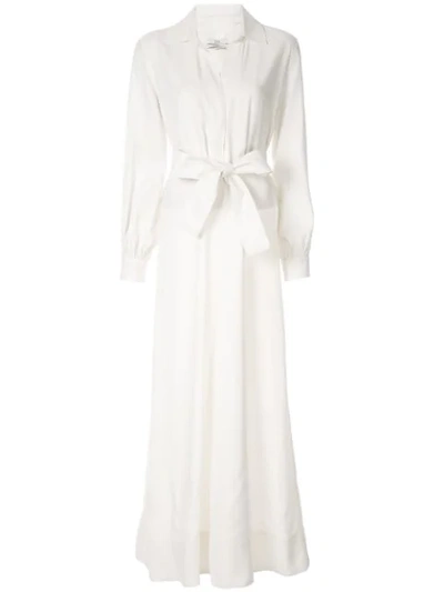 Co Belted Wide-leg Jumpsuit In White