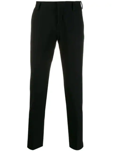 Entre Amis Slim-fit Tailored Trousers In Black