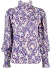 Isabel Marant Étoile Abstract Print Blouse In Blue