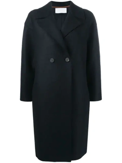 Harrys Of London Double Breasted Coat In Blue