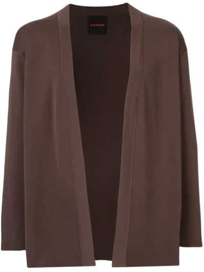 Caban Offener Cardigan In Brown