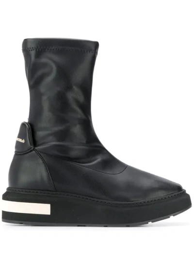 Paloma Barceló Hybrid Ankle Boots In Black