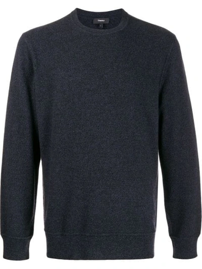 Theory Crew Neck Jumper In Blue