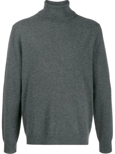 Theory Turtleneck Slim-fit Jumper In Grey