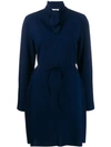 See By Chloé Tie-neck Shift Dress In Blue