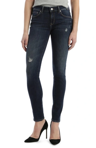 Mavi Jeans Alexa Distressed Skinny Jeans In Deep Used Vintage