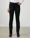 Lafayette 148 Plus-size Waxed Denim Classic Slim Leg Jean In Black