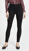 L Agence Margot High-rise Sateen Skinny Jeans In Noir Black