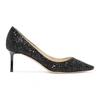 Jimmy Choo Romy 60 Glitter Pumps In Black Glitter