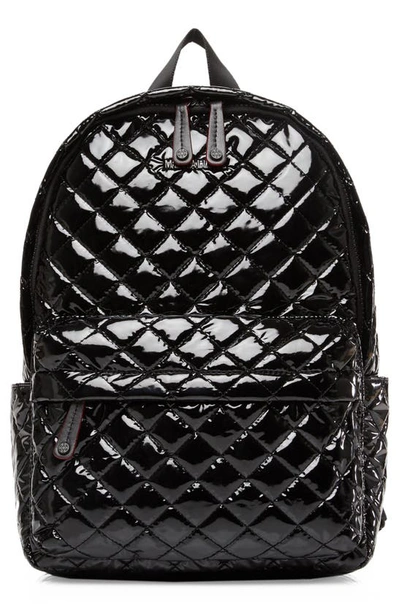 Mz Wallace City Backpack In Black Lacquer