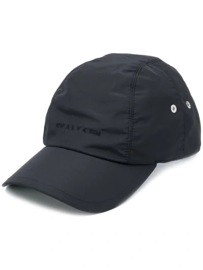 Alyx Stretch-wool Twill And Leather Baseball Cap In Black