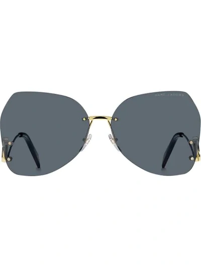 Marc Jacobs Oversized Sunglasses In 黑色
