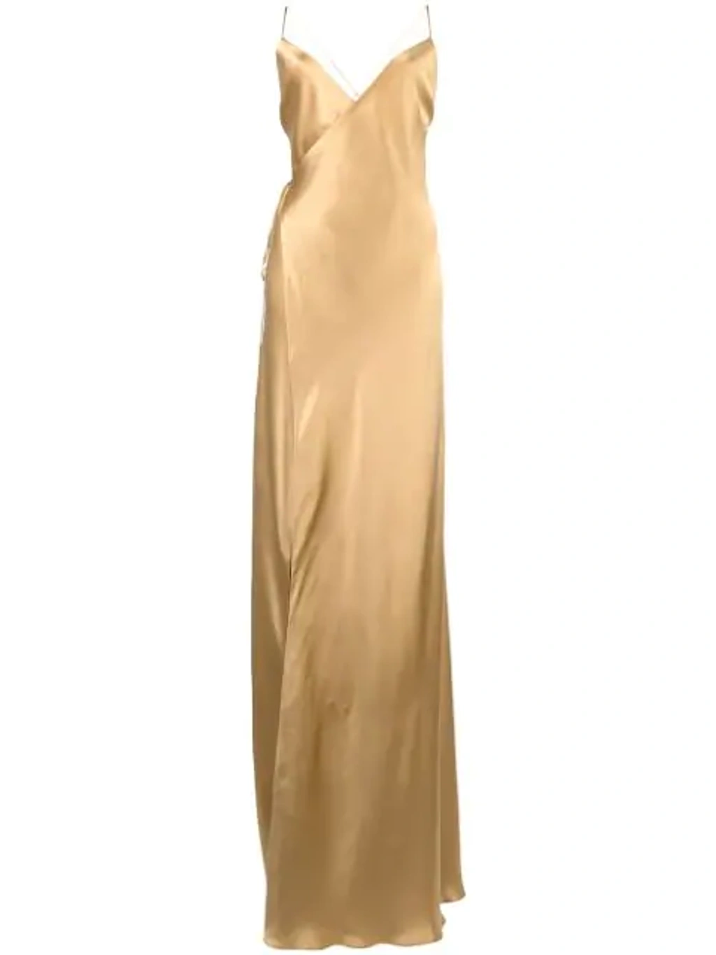 michelle mason gold dress Michelle Mason one-shoulder Bias Silk Gown | Gold