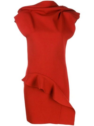 Rick Owens Ruffled Detail Blouse In Red