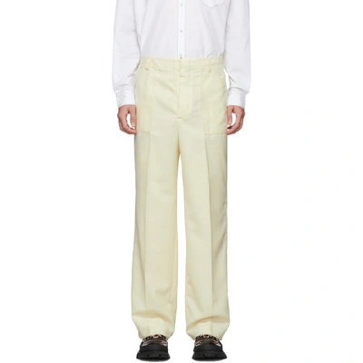 Jacquemus Off-white Moulin Trousers In 19615220 Wh