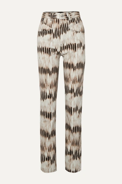 Isabel Marant Dominic Tie-dyed High-rise Straight-leg Jeans In Army Green