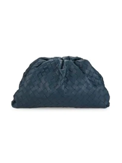 Bottega Veneta Women's Large The Pouch Leather Clutch In Navy Eclipse