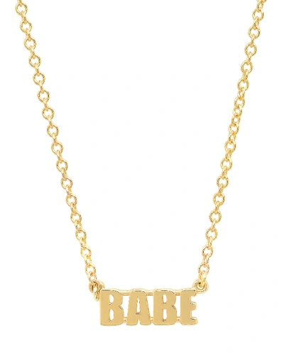 Established Jewelry 14k Gold Babe Pendant Necklace