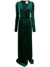 Galvan Winter Palm Dress In Green