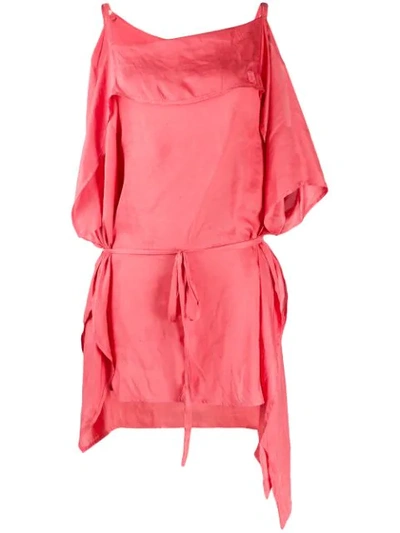 Ann Demeulemeester Draped Detail Blouse In Pink