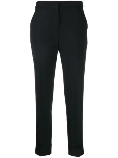 Pt01 Turn Up Cropped Trousers In Black