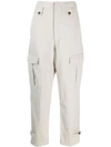Isabel Marant Étoile Straight Utility Trousers In Neutrals