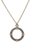 Armenta Women's Old World 18k Yellow Gold, Sterling Silver, & Diamond Open-disc Pendant Necklace In Yellow/black