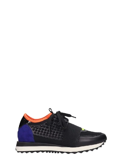 Lola Cruz Sneakers In Black Tech/synthetic