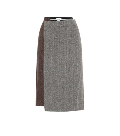 Monse Wool And Silk-blend Skirt In Multicoloured