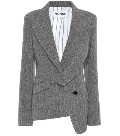 Monse Wool And Silk-blend Tweed Blazer In Brown