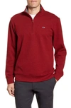 Vineyard Vines Saltwater Quarter-zip Sweatshirt In Sailor Red