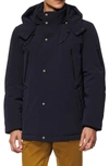 Andrew Marc Torbeck Water Resistant Hooded Down Jacket In Midnight