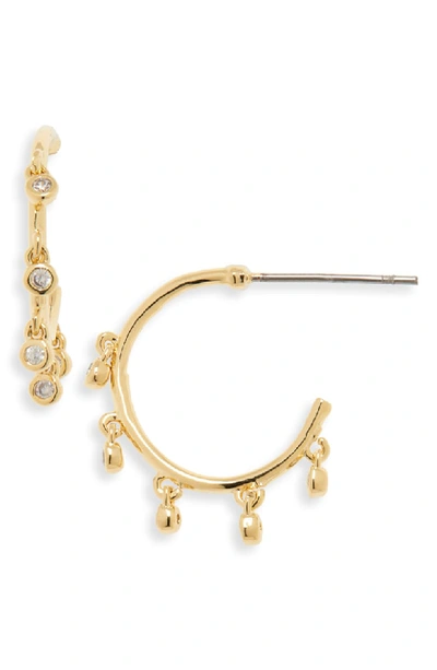 Jules Smith Ditsy Pave-detail Hoop Earrings In Gold/ Clear