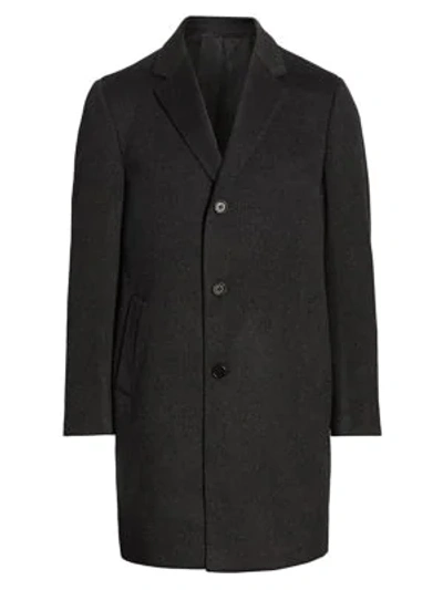 Saks Fifth Avenue Collection Buttoned Cashmere Topcoat In Charcoal