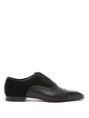 Christian Louboutin Men's Alpha Male Laceless Suede Leather Slip-on In Black/ Black