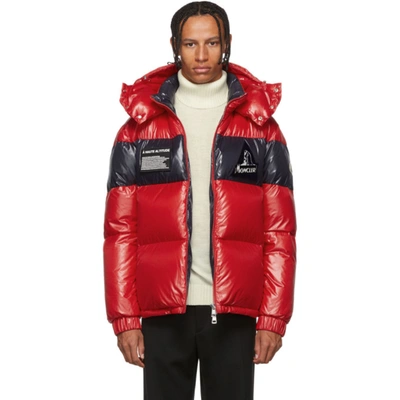 Moncler Gary Lacquered-outer Down-filled Coat In 455 - Red | ModeSens