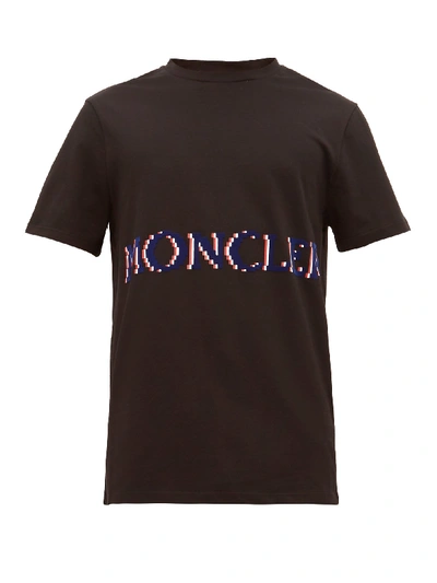 Moncler Logo-print Cotton-jersey T-shirt In Black