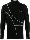 A-cold-wall* Logo-embroidered Merino-wool Sweater In Black