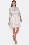 Joie Shima Floral-print Ruffled Dress In Aged White