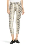 Hudson Barbara High-rise Ankle Skinny Jeans In Python In Tan Python