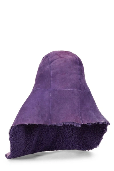 Pre-owned Louis Vuitton Purple Shearling Hat