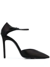 Saint Laurent Anja 105 Strappy Pumps In Black