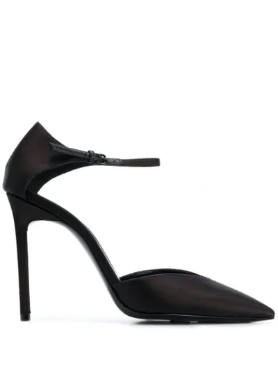 Saint Laurent Anja 105 Strappy Pumps In Black