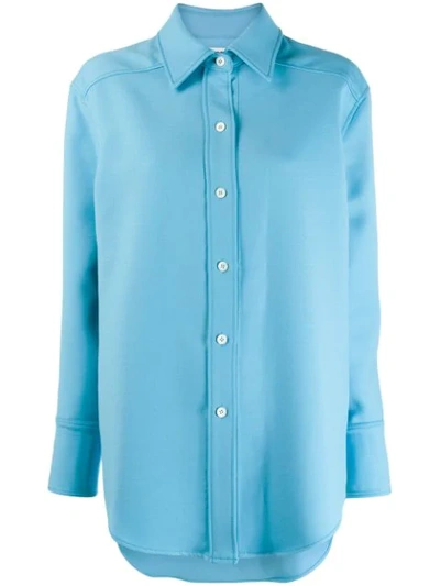 Courrèges Loose Fit Shirt In Blue