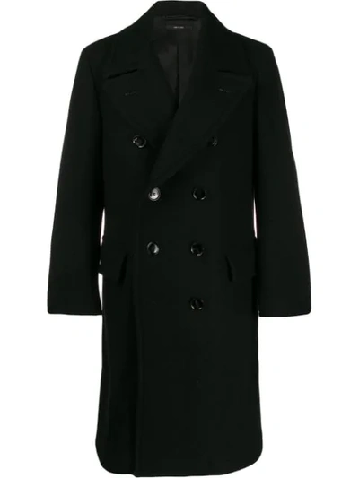 Tom Ford Double-breasted Tailored Coat In Black