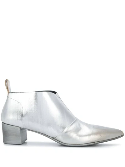 Marsèll Metallic Ankle Boots In Silver