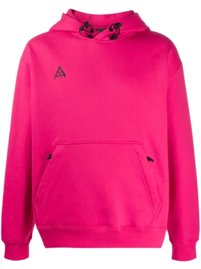 Nike Nrg Acg Cotton Blend Sweatshirt Hoodie In Pink