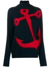 N°21 Anchor Motif Jumper In Blue