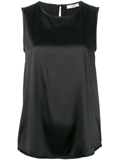 Peserico Crew Neck Tank Top In Black